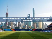 whoscored赛季最佳阵：姆巴佩、维尔茨、登贝莱在列，仁萨各2将，21赛季最佳球员